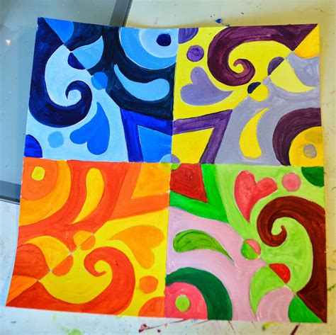 Nessa Dee: Crafty Friday: Color Theory Abstracts