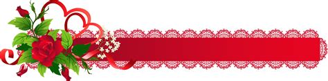 Download Transparent Red Rose Border Png - Rose Banner Png - PNGkit