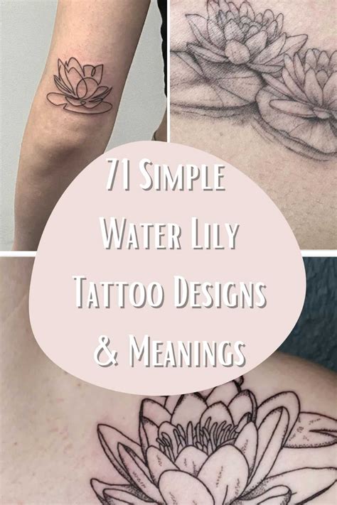 71 Simple Water Lily Tattoo Designs & Meanings - TattooGlee Small Lily ...