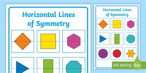 Horizontal Lines of Symmetry Display Poster - (Teacher-Made)