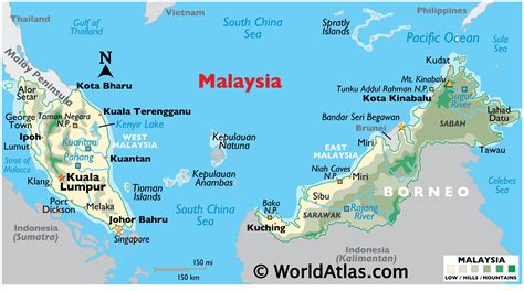 Malaysia Map / Geography of Malaysia / Map of Malaysia - Worldatlas.com