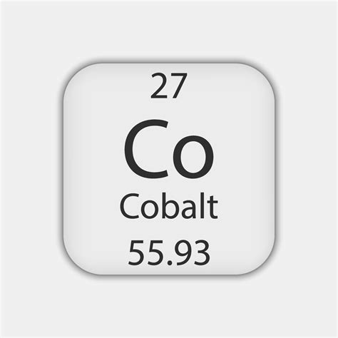 Cobalt symbol. Chemical element of the periodic table. Vector ...