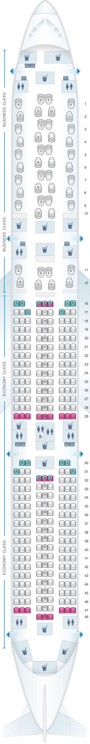 Qatar A350 Airbus 1000 Seat Map - Image to u