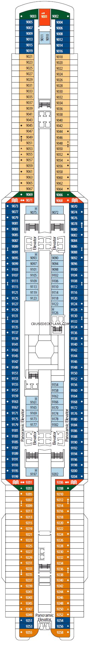 MSC Seaside Deck Plans - Cabin Diagrams - Pictures