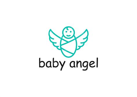 Premium Vector | Baby angel logo design vector illustration