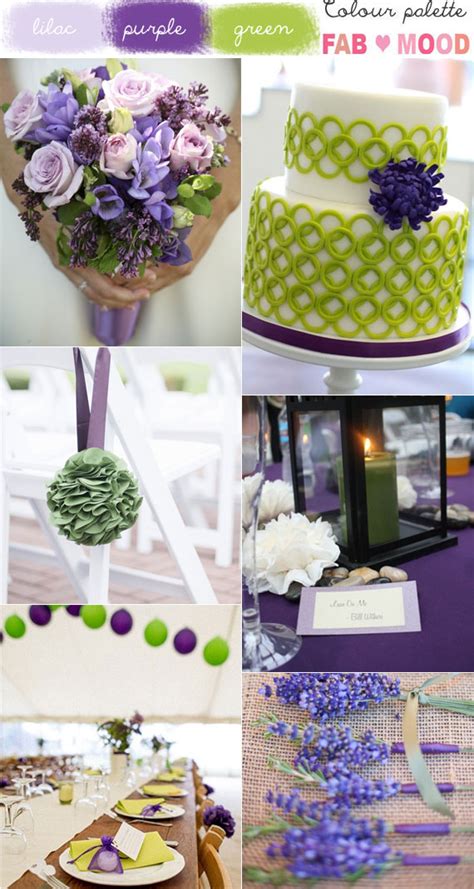 Green Purple Wedding colors, lilac and green wedding colors