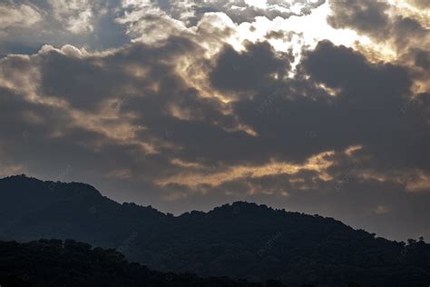 Sunset Scenery On The Mountain Background, Ink, Tourism, Mountain ...