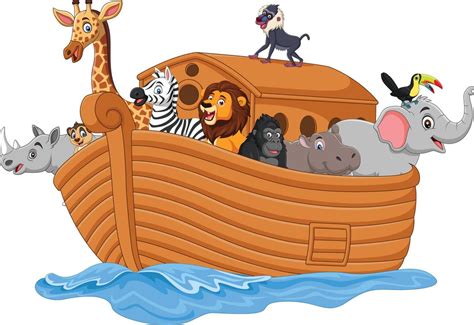 Cartoon noah ark with animals 15219795 Vector Art at Vecteezy