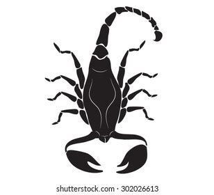 Black Scorpion Tattoo Stock Vector (Royalty Free) 302026613 | Shutterstock