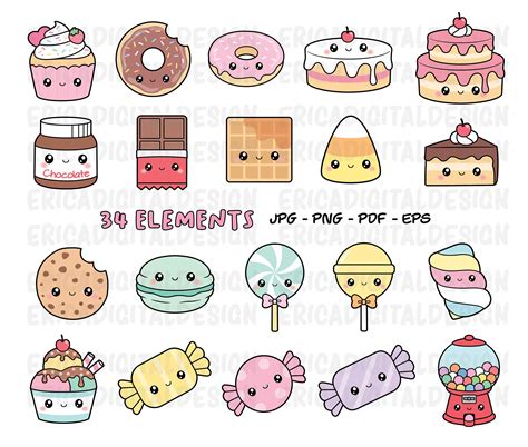 cute Food Art Drawing Sweets - Scarlett Getachew