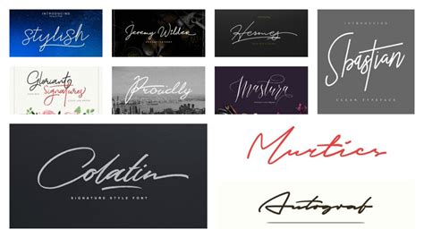 50 Signature Fonts to Improve Your Designs - Inspirationfeed