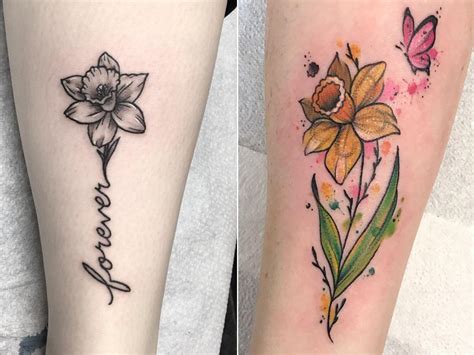 10 Beautiful Daffodil Tattoo Designs In 2023 | Styles At Life