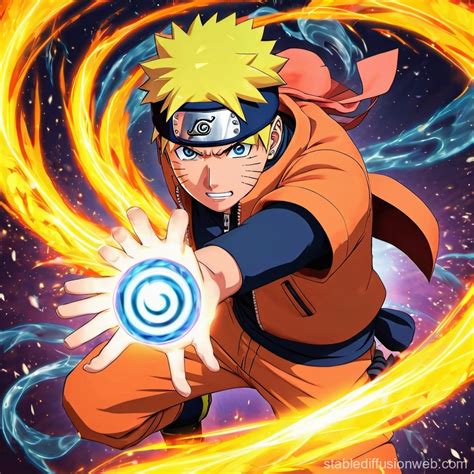 Naruto Creating Rasengan | Stable Diffusion Online