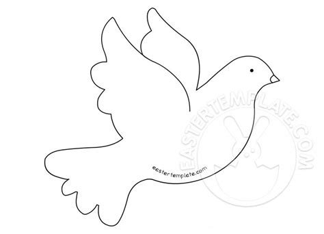 Printable peace dove template - Easter Template