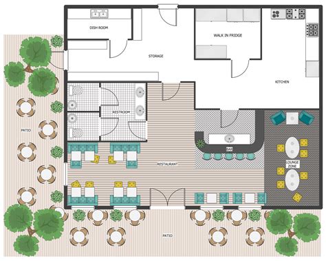 Cafe and Restaurant Floor Plan Solution | ConceptDraw.com | Restaurant ...