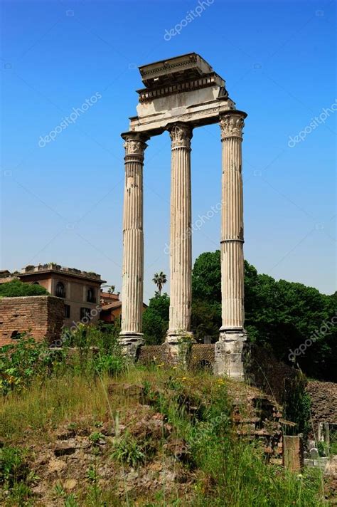 Temple of Castor and Pollux — Stock Photo © andreslebedev #37449427