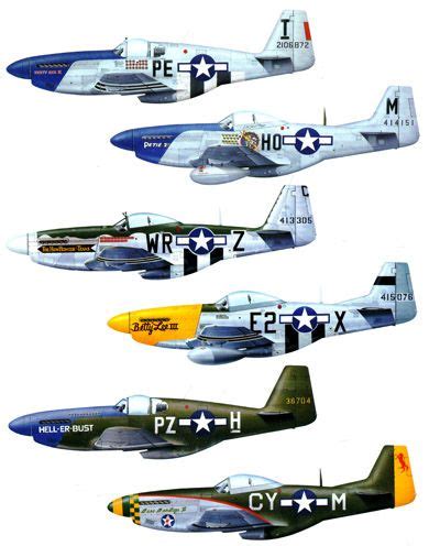 North American Р-51 Мustang drawings download | Wwii fighter planes ...