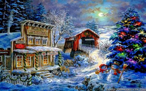 Snowy Christmas Scenes Wallpaper (48+ images)