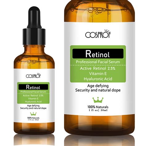 Retinol Serum - Anti Aging Anti Wrinkle Facial Serum - VITAMIN A 2.5% ...