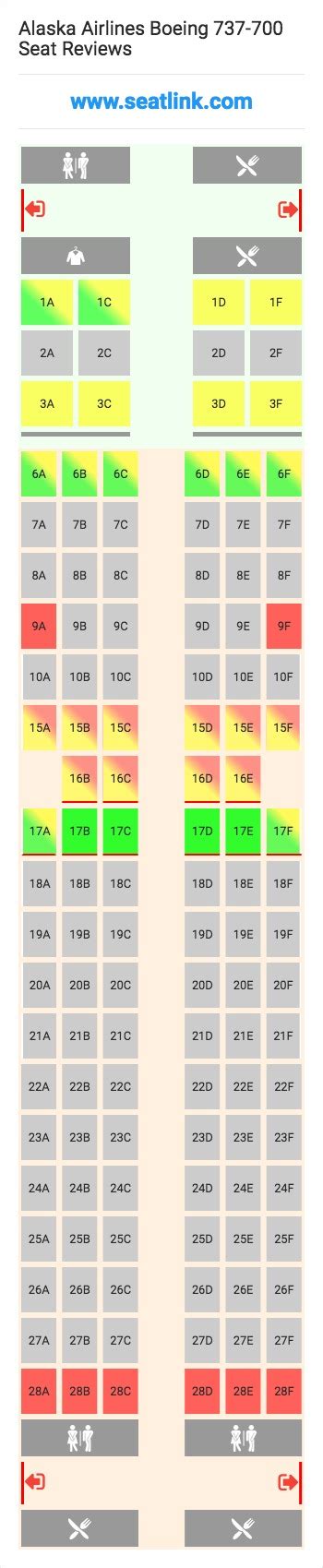 Alaska Airlines 737 800 Seat Map