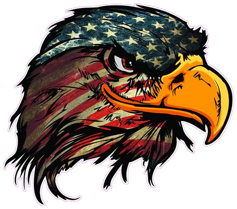 American Flag Eagle Head version 3 Decal - Walmart.com - Walmart.com