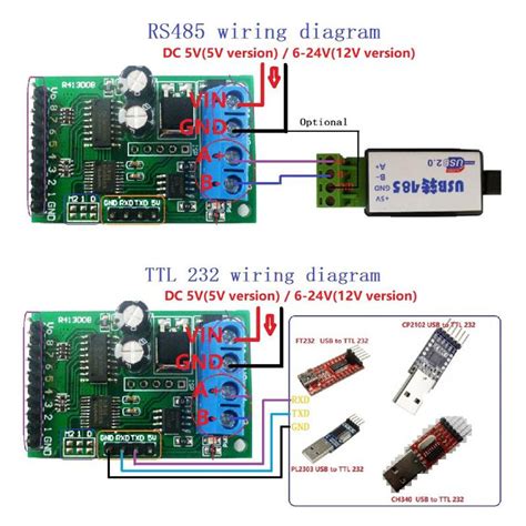 5pcs 6-24V 8CH Channel RS485 Module Modbus RTU Protocol AT Command ...