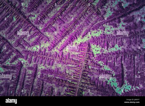 Unique mineral structure under microscope. Microscopic inorganic ...