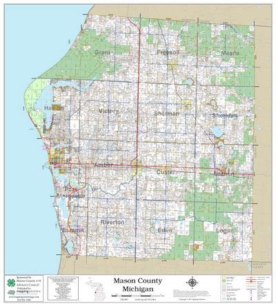 Mason County Michigan 2021 Wall Map | Mapping Solutions