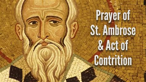 Prayer of Saint Ambrose & Act of Contrition - Audio Prayers - YouTube