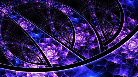 Purple Black Glittering Fractal Art HD Abstract Wallpapers | HD ...