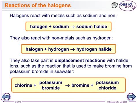 Halogens part 2 chemical properties