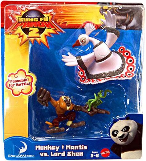 Kung Fu Panda 2 Monkey Mantis vs. Lord Shen Mini Figure 2-Pack Mattel ...