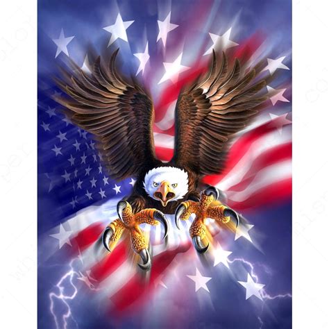 Eagle American Flag Diamond Painting Kit - DIY – Diamond Painting Kits