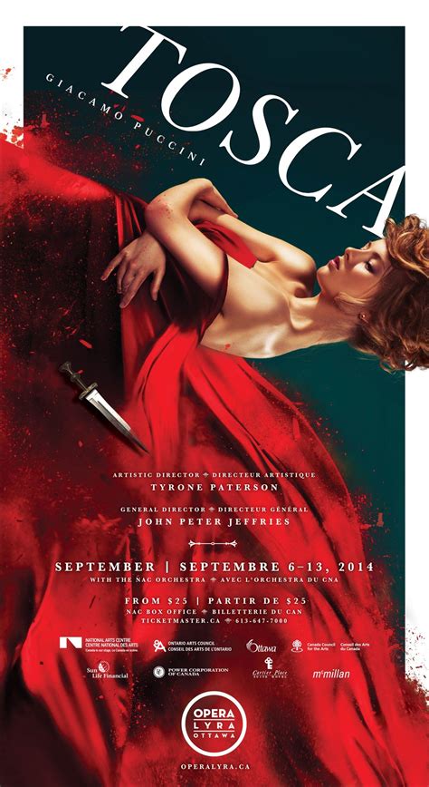 Tosca, Giacomo Puccini - Opera Poster | Cartazes de teatro, Ópera, Musica