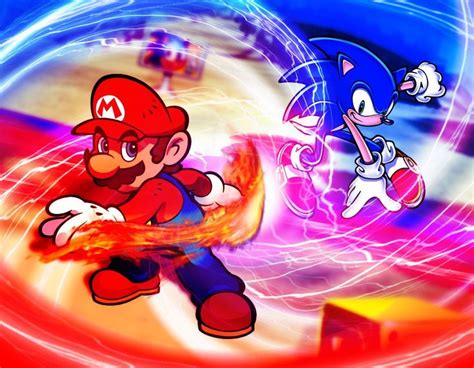 Edit: Worlds Collide - Mario VS Sonic by https://www.deviantart.com ...