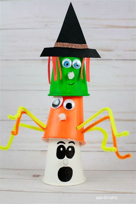 9 Paper Cup Halloween Crafts For Kids - Cheap Decorations