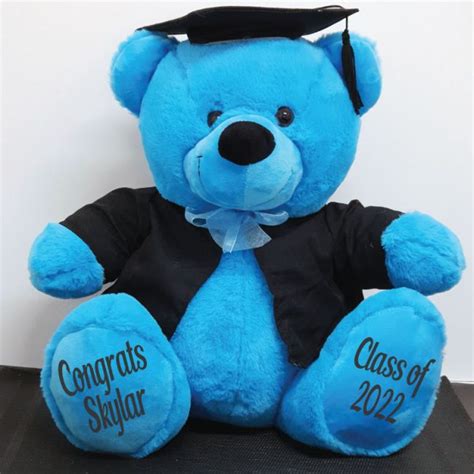 Personalised Graduation Bear with CapeBlue 40cm