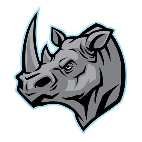 rhino head mascot 20121633 Vector Art at Vecteezy