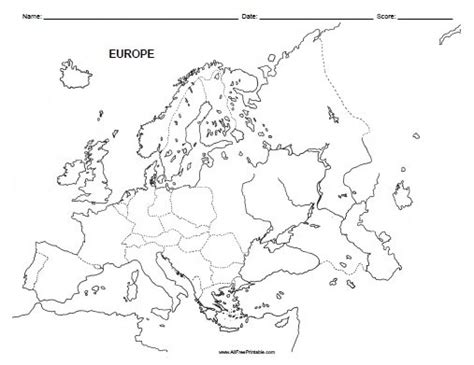 Europe Maps – Free Printable