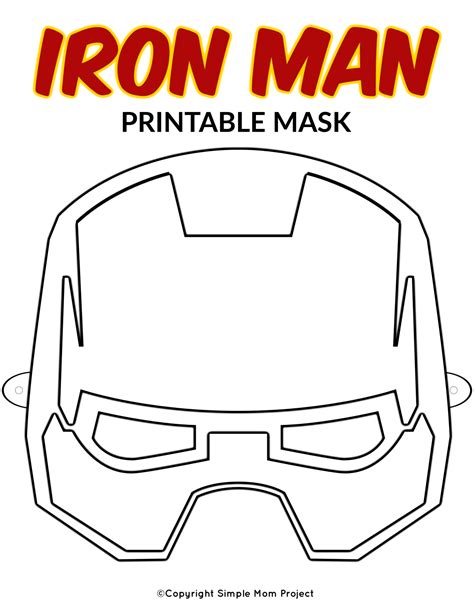 Free Printable Superhero Face Masks for Kids | Mask template, Superhero ...