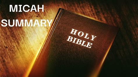 The Book Of MICAH Summary Overview In The Bible | Bible Summary Of ...