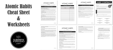 FREE Atomic Habits Cheat Sheet, Worksheets & Scorecard