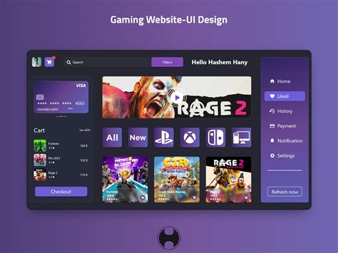 Gaming Website by Hashem Hany on Dribbble