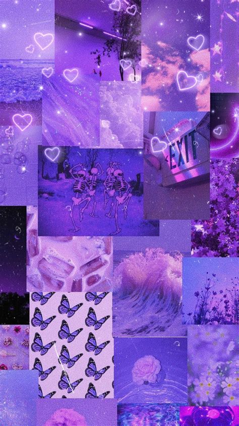 Purple Aesthetic Collage Wallpapers - Wallpaper Cave