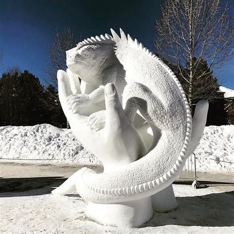 One of the incredible snow sculptures that is part of the … | Flickr