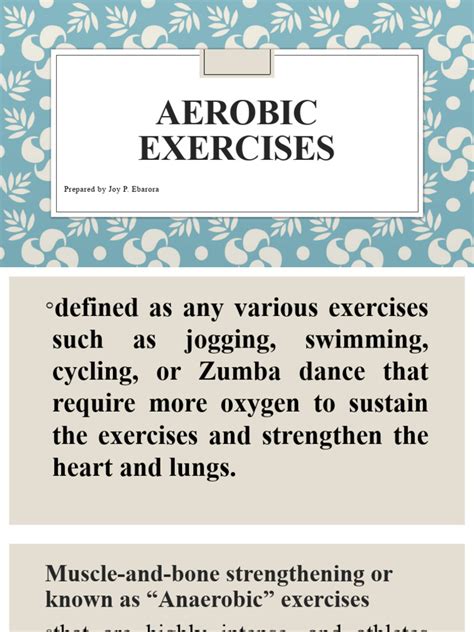 Aerobic Exercises | PDF