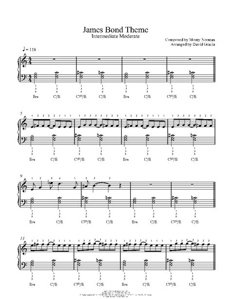 James Bond Theme by Monty Norman Sheet Music & Lesson | Intermediate Level