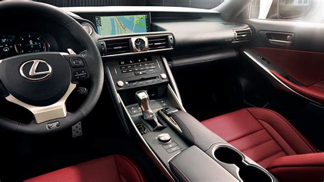 Interior of the Lexus IS F SPORT shown with Rioja Red NuLuxe trim ...