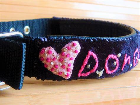 Dog Name Collar Dog Name Tag Collar Dog ID Collar - Etsy