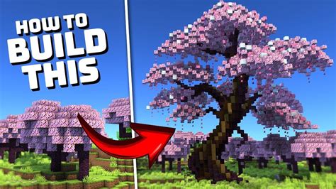 How to Build Cherry Blossom Trees | Minecraft 1.20 Tutorial in 2024 ...